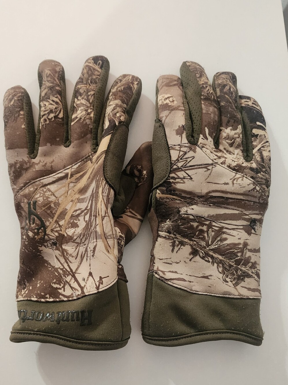 Men's Camouflage Hunting Gloves - Olive/Brown